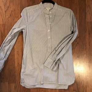 Collarless J. Crew Buttondown